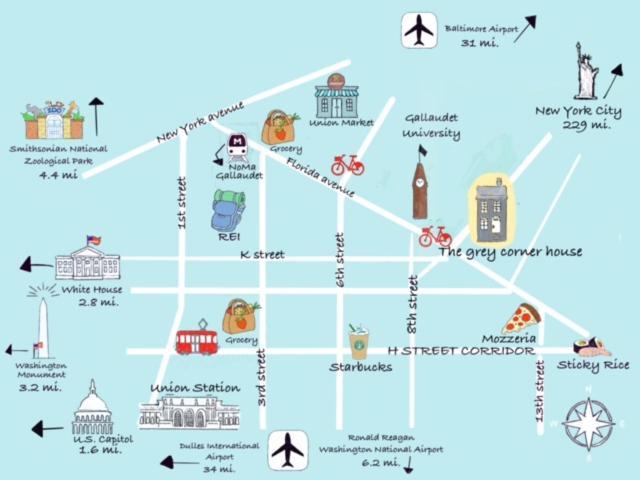 The Gray Corner House By Gallaudet 3 Bedroom 2 Ba * Distrito de Colúmbia